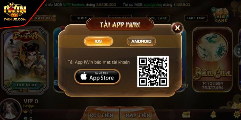 Tải app IWIN có thiết kế tối giản, mang đậm tính hiện đại