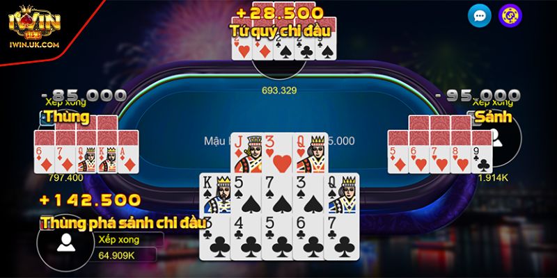 Mậu binh IWIN, tựa game giải trí thử thách trí tuệ đỉnh cao 3 Thao tác tham gia game cụ thể cho tay chơi mới